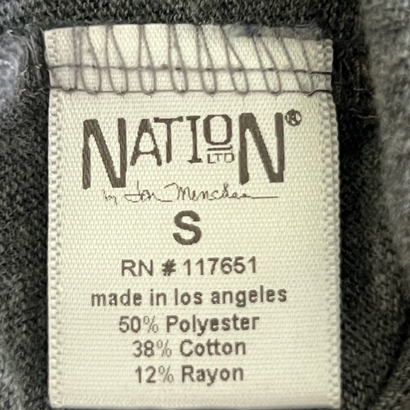 Nation Ltd long sleeve tee, grey, heart, size small - Picture 6 of 7